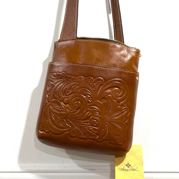 Patricia Nash Handbags - Patricia Nash purse stipes sling crossbody NWT leather tooled Florence floral